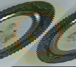 ROYAL VIENNA PORCELAIN PLATE w 3 LADIES