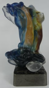 YVES LOHEZ 'VENUS' PATE DE VERRE GLASS SCULPTURE