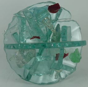 SUSAN PELISH ABSTRACT ART GLASS SCULPTURE