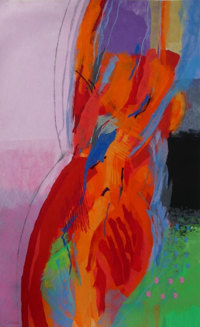 CALMAN SHEMI 'WOMAN' SOFT PAINTING (1 of 6)