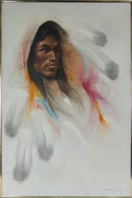 OZZ FRANCA 'NATIVE AMERICAN' OIL PAINTING / CANVAS