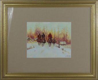 GERALD HARVEY WATERCOLOR & GOUACHE ON PAPER