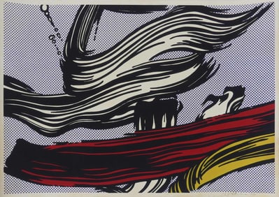 ROY LICHTENSTEIN 'BRUSTROKES' SIGNED LITHOGRAPH