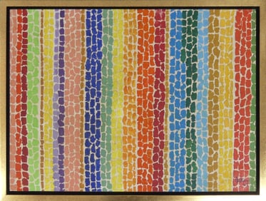 ALMA THOMAS 'SPRING FLOWERS' OIL PAINTING / CANVAS