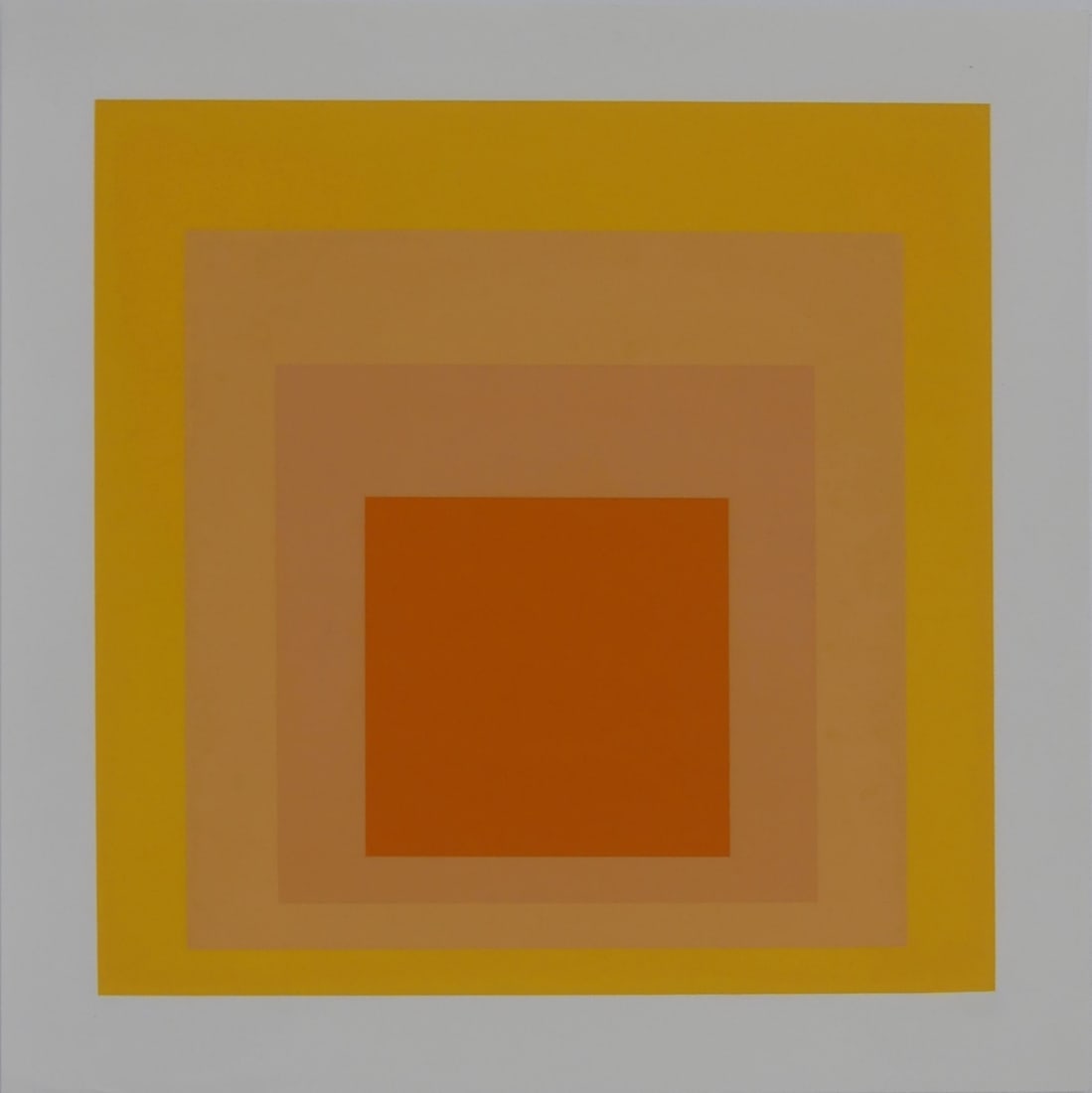 JOSEF ALBERS 'HOMAGE TO THE SQUARE' LITHOGRAPH: Josef Albers 'Homage to the Square' color lithograph on wove paper. Sheet measures 24 1/4" x 14 1/4".