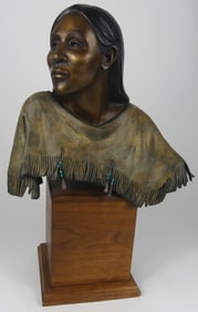 STAR LIANA YORK 'BUST OF A WOMAN' BRONZE SCULPTURE
