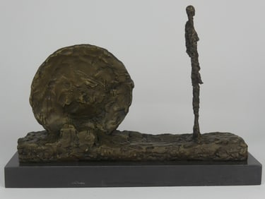 ALBERTO GIACOMETTI 'FEMME AVEC ROUE' BRONZE