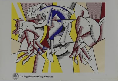 ROY LICHTENSTEIN 1984 OLYMPIC GAMES SIGNED POSTER