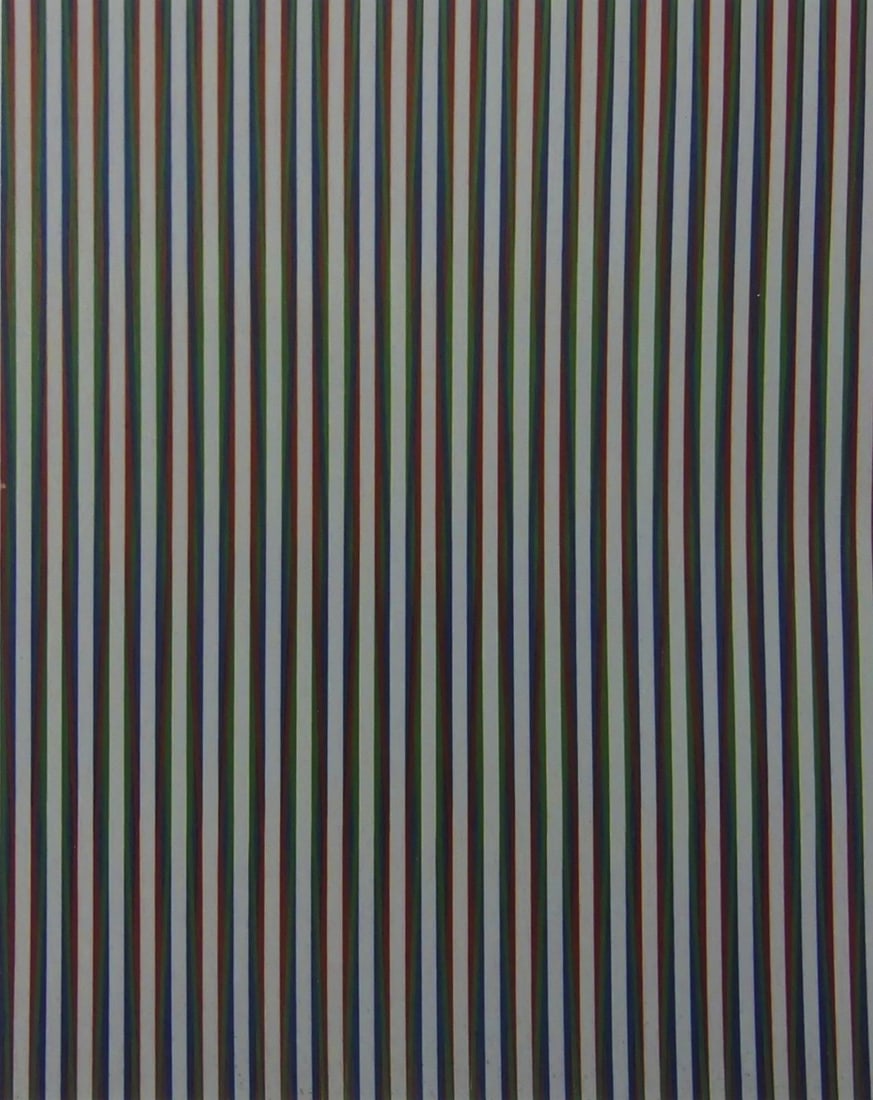 BRIDGET RILEY 'ZING I' PRINT IN COLORS: Bridget RIley print in colors. Titled 'Zing I'. Sheet measures 10" x 8 3/8".