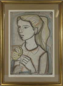 IRVING AMEN 'THE FLOWER' ETCHING