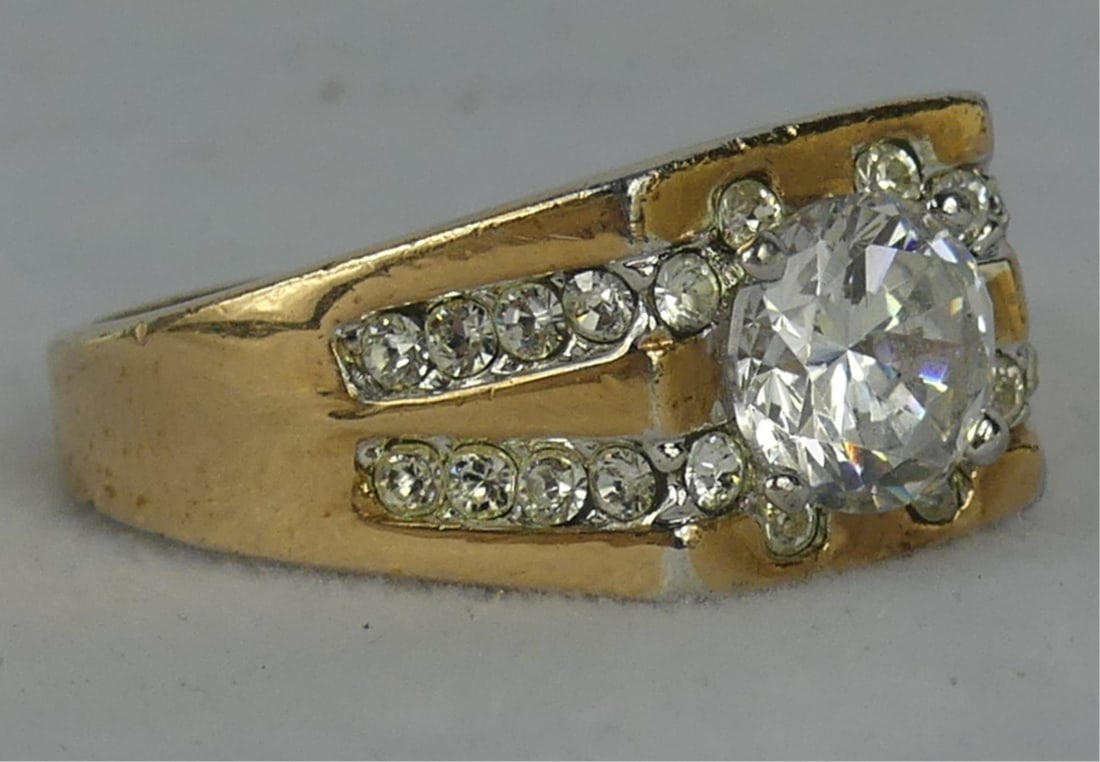 ELVIS PRESLEY OWNED 18kt GE YELLOW GOLD CZ RING (1 of 7)