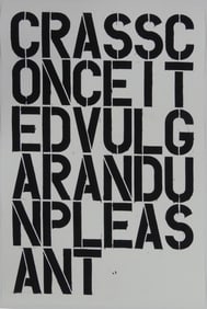 CHRISTOPHER WOOL 'CRASS...' OFFSET LITHOGRAPH