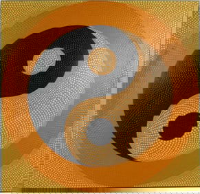 PETER SEDGLEY 'YIN/YANG' ACRYLIC ON CANVAS