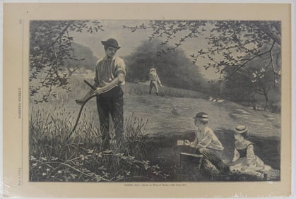WINSLOW HOMER 'MAKING HAY' ENGRAVING