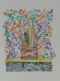JASPER JOHNS 'SAVARIN COFFEE CAN' LITHOGRAPH