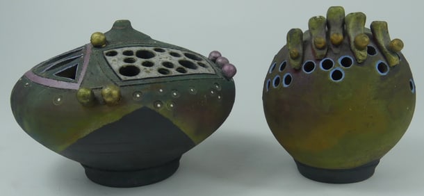 2pc TURNER ART POTTERY VASES