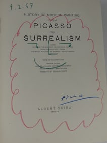 HISTORY OF MODERN PAINTING SIGNED PICASSO BOOK