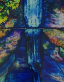 TIFFANY HARTWELL MEMORIAL GLASS PANEL