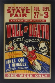WALL OF DEATH MICHIGAN FAIR MOTORCYCLE POSTER