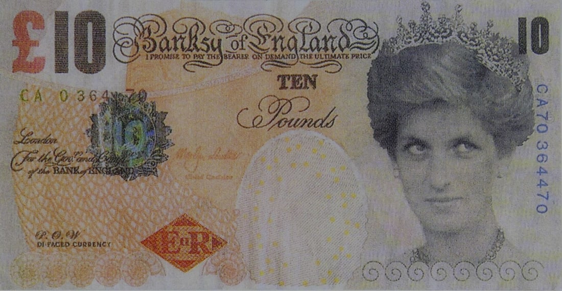 BANKSY 'DI-FACED' TENNER OFFSET LITHOGRAPH (1 of 5)