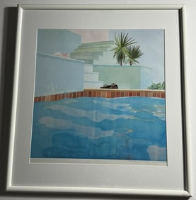 DAVID HOCKNEY SWIMMING POOL SIGNED POSTER