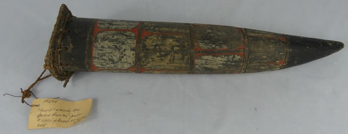 PAPUA NEW GUINEA CEREMONIAL GUARD CARVED HORN