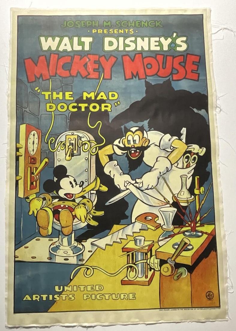 WALT DISNEY MICKEY MOUSE THE MAD DOCTOR POSTER (1 of 5)