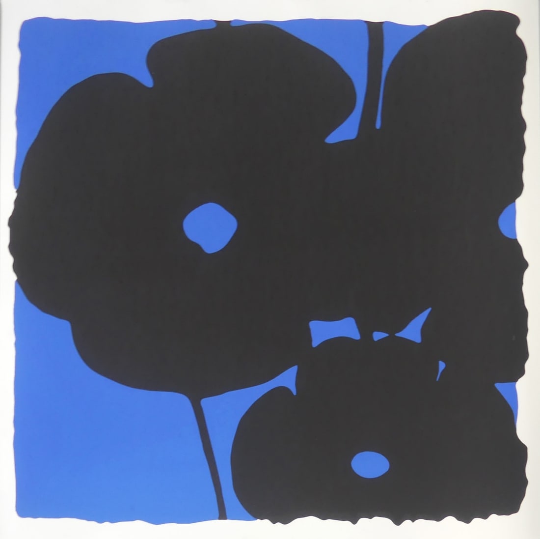 DONALD SULTAN 'BLUE & BLACK POPPIES' PRINT (1 of 3)