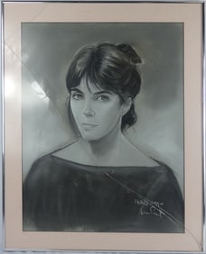 LEON PAUL 'PORTRAIT OF YOUNG LADY' DRAWING