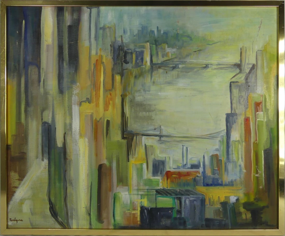 RODGERS ABSTRACT NEW YORK CITYSCAPE PAINTING (1 of 6)