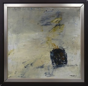 ROBERT NATKIN ABSTRACT OIL PAINTING ON CANVAS