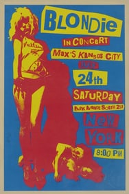 BLONDIE IN CONCERT MAX'S KANSAS CITY POSTER