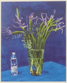 DAVID HOCKNEY 'IRIS WITH EVIAN BOTTLE' SIGNED POSTER