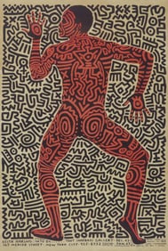 KEITH HARING SHAFRAZI GALLERY EXHIBITION POSTER