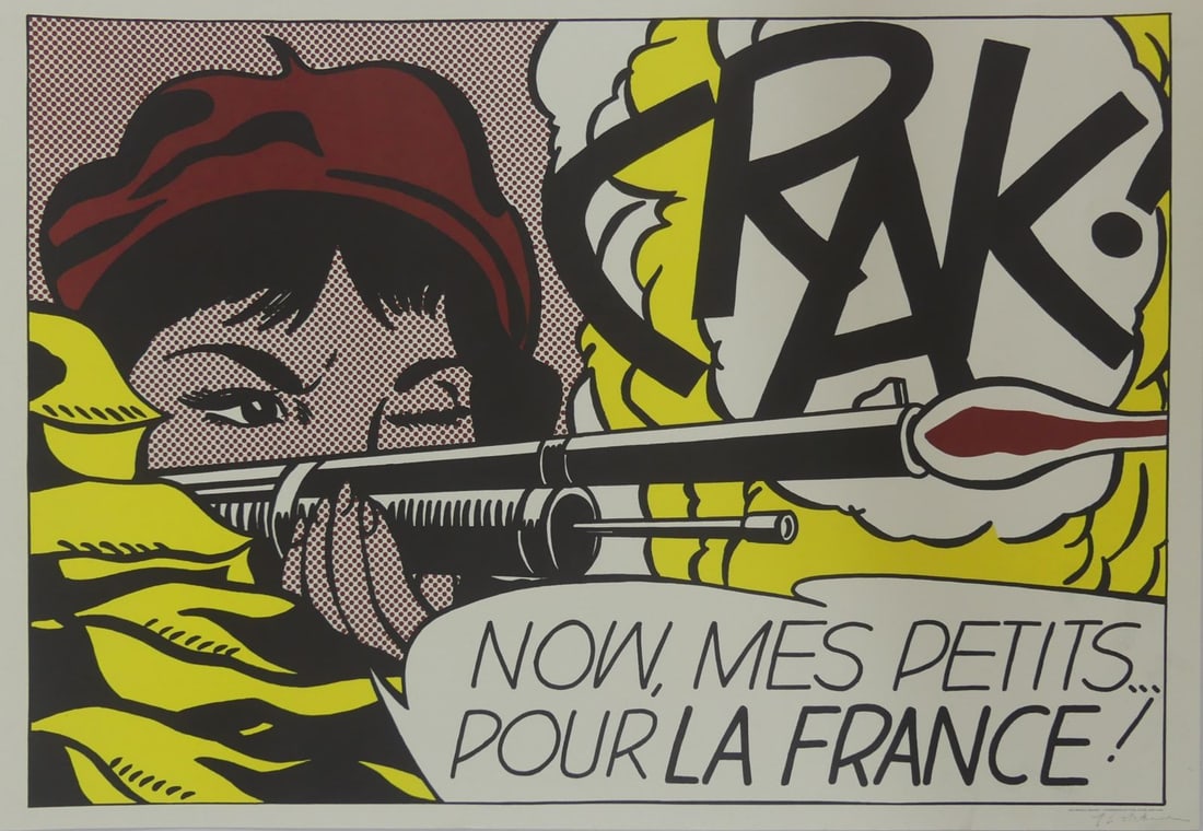 ROY LICHTENSTEIN 'CRAK!' SIGNED LITHOGRAPH (1 of 4)
