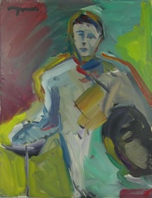JOSE TRUJILLO 'THE FENCER' OIL PAINTING ON CANVAS