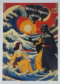 DEATH NYC DARTH VADER SNOW WHITE WAVES LITHO