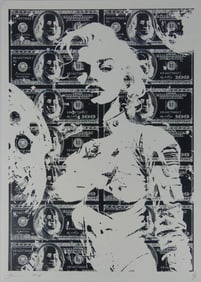 DEATH NYC MARILYN MONROE $100 LITHOGRAPH
