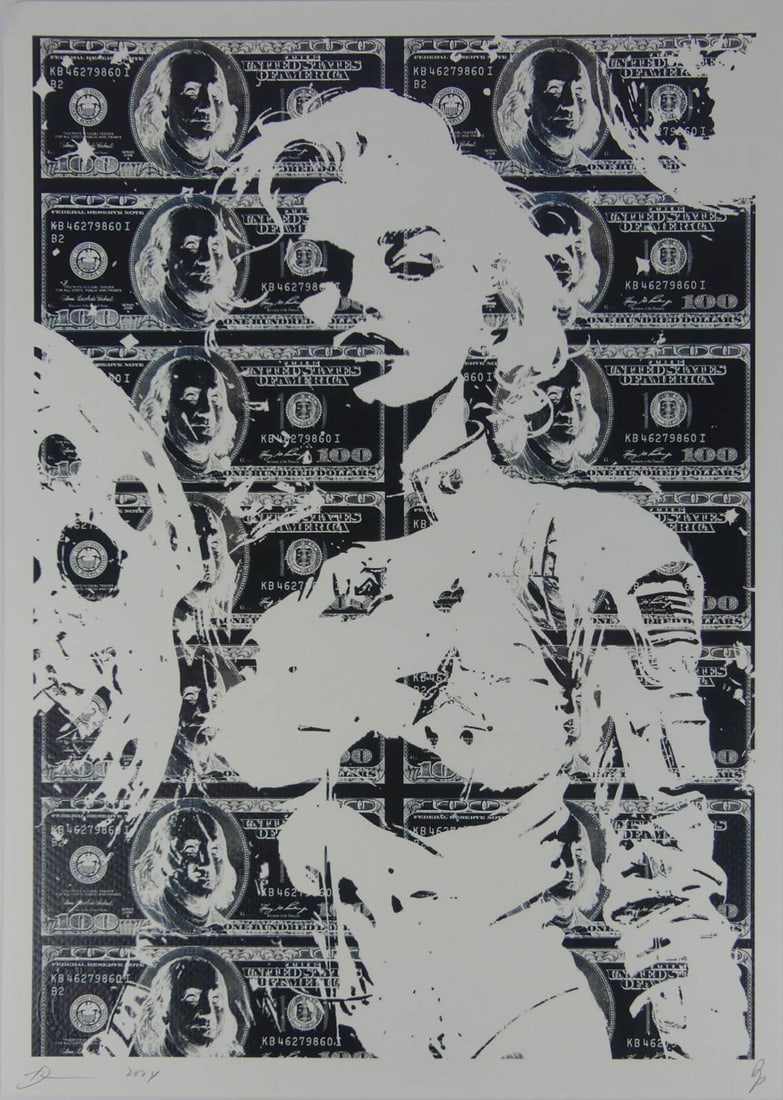 DEATH NYC MARILYN MONROE $100 LITHOGRAPH (1 of 5)