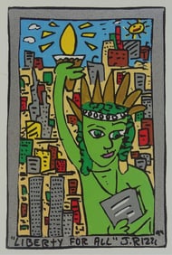 JAMES RIZZI 'LIBERTY FOR ALL' OFFSET LITHOGRAPH