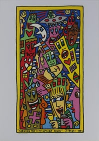 JAMES RIZZI 'TURNING THE CITY UPSIDE DOWN' LITHO