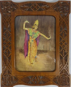 JOHN HILLING 'BALINESE DANCER' WATERCOLOR ON PAPER