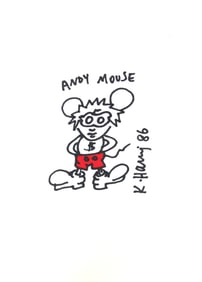 AFTER KEITH HARING 'ANDY MOUSE' DRAWING