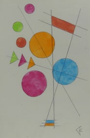 AFTER KANDINSKY WATERCOLOR & PENCIL ON PAPER