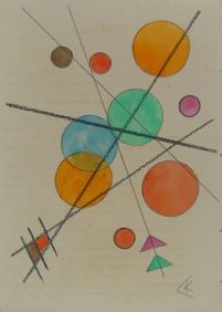 AFTER KANDINSKY WATERCOLOR & PENCIL ON PAPER