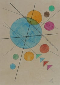 AFTER KANDINSKY WATERCOLOR & PENCIL ON PAPER