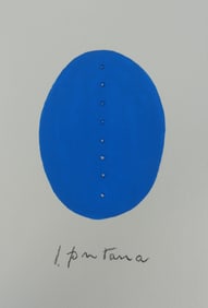 LUCIO FONTANA (MANNER) 'CONCETTO SPAZIALE' GOUACHE