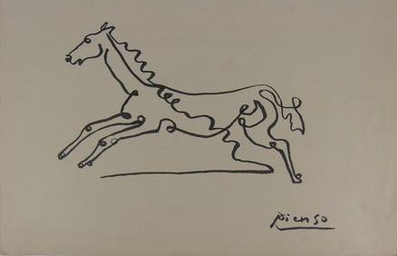 PICASSO (MANNER) HORSE INK ON PAPER