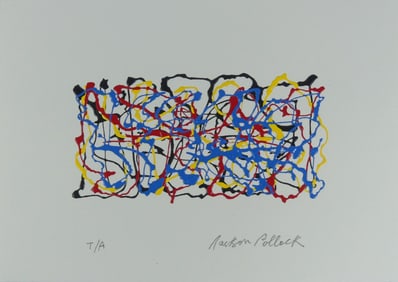 JACKSON POLLOCK (MANNER) ACRYLIC ON PAPER