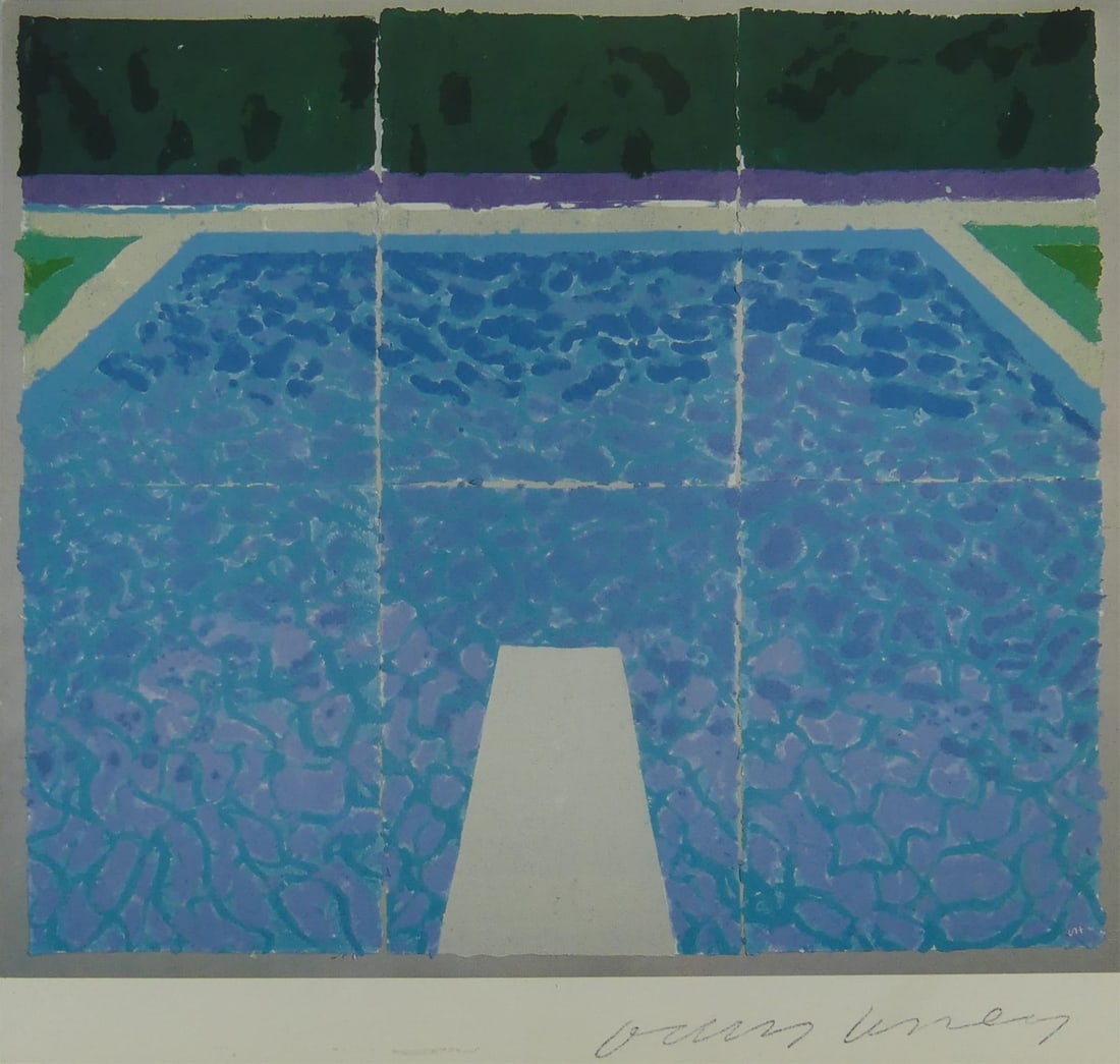 DAVID HOCKNEY 'PAPER POOLS' PENCIL SIGNED (1 of 4)